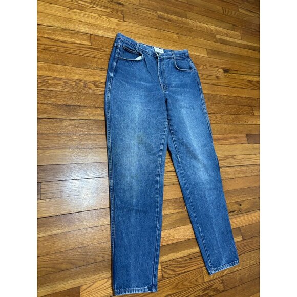 Vintage Calvin Klein Womens Jeans Size 14 31x31 Blue High Rise Mom Denim 90s - Picture 2 of 6